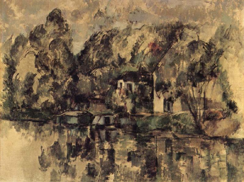 Paul Cezanne Au Bord de l-Eau oil painting image